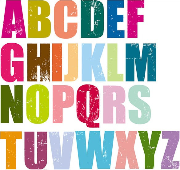 Free Printable Colored Alphabet Letters