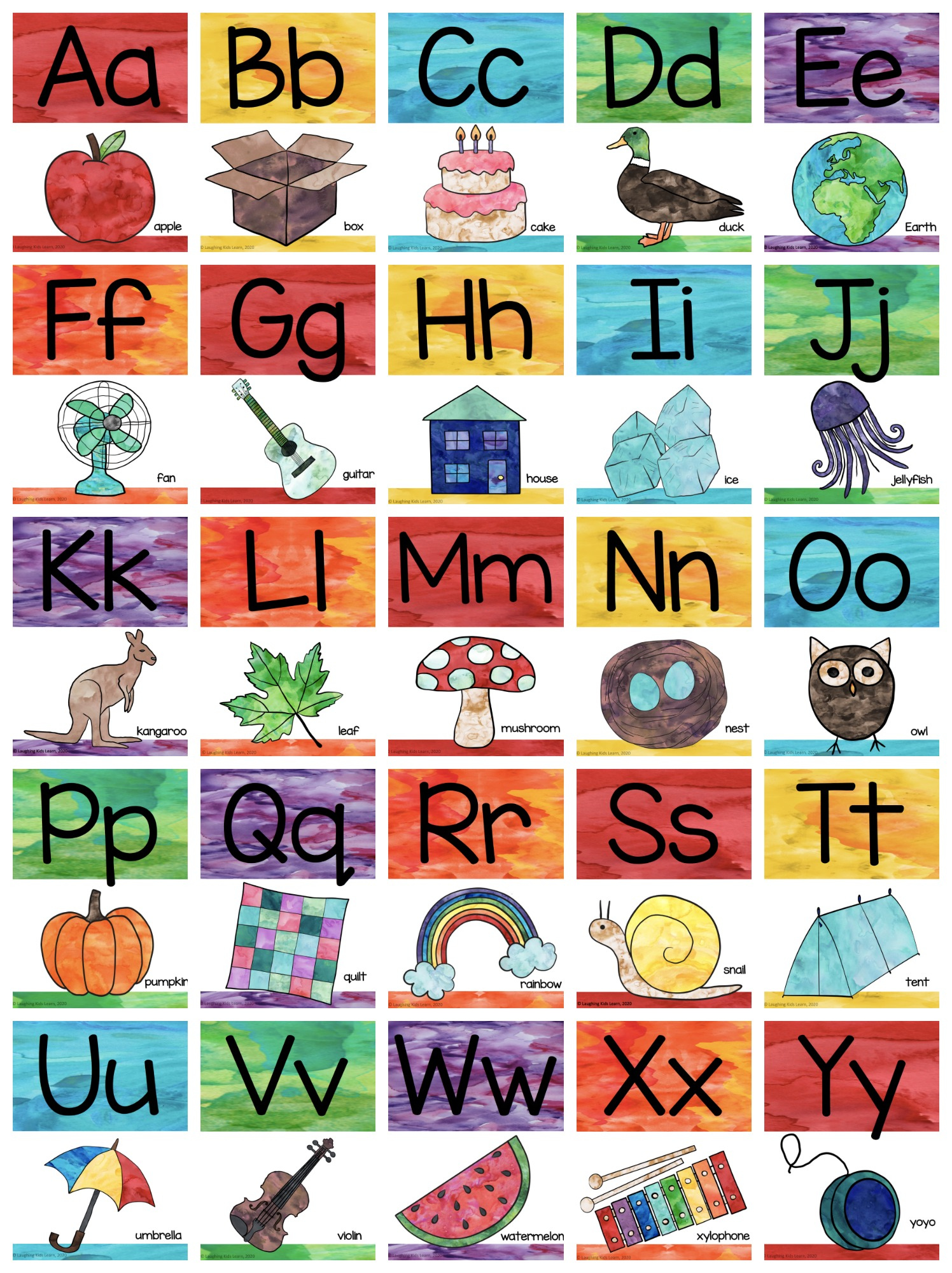 ABC Alphabet Posters Laughing Kids Learn