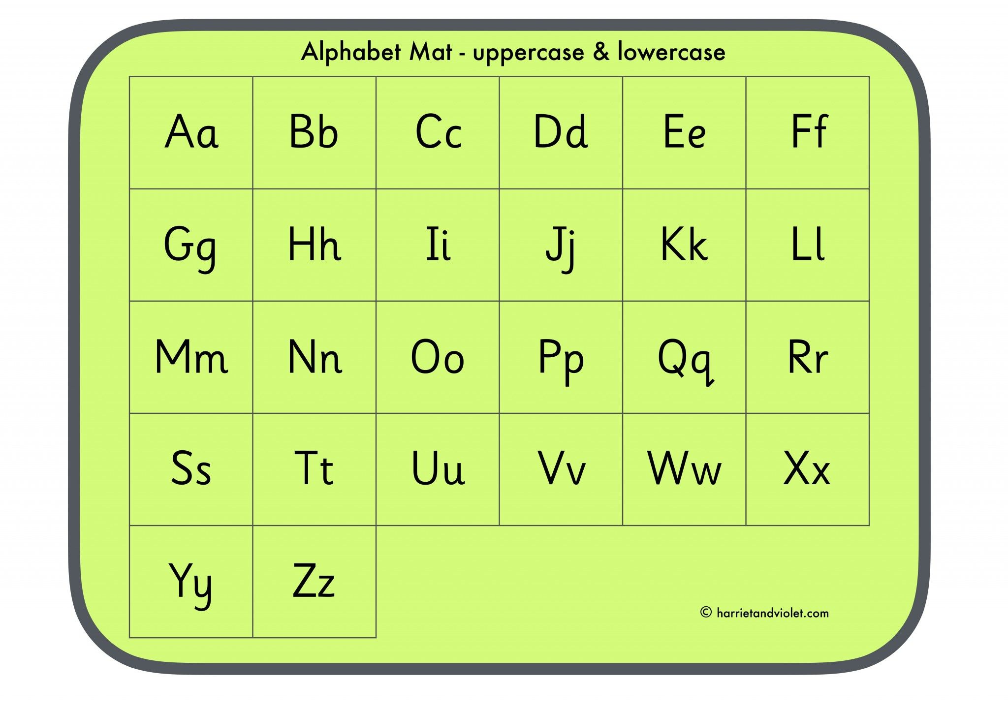 Alphabet Mat Uppercase And Lowercase Printable Teaching Resources 