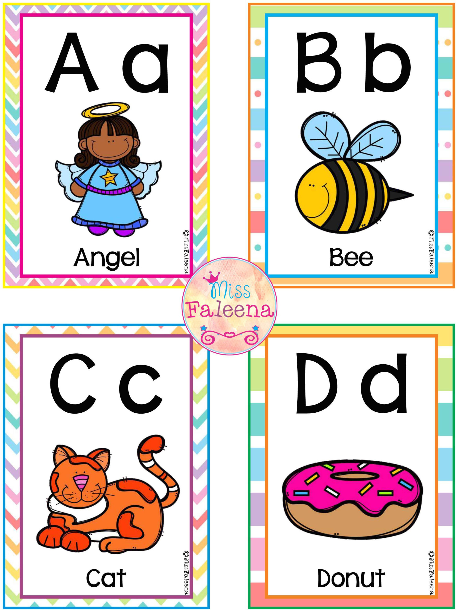 Free A Z Alphabet Flash Cards Alphabet Flashcards Abc Flashcards 