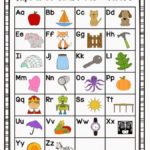 Free Alphabet Chart With Picture Kindergarten Writing Alphabet