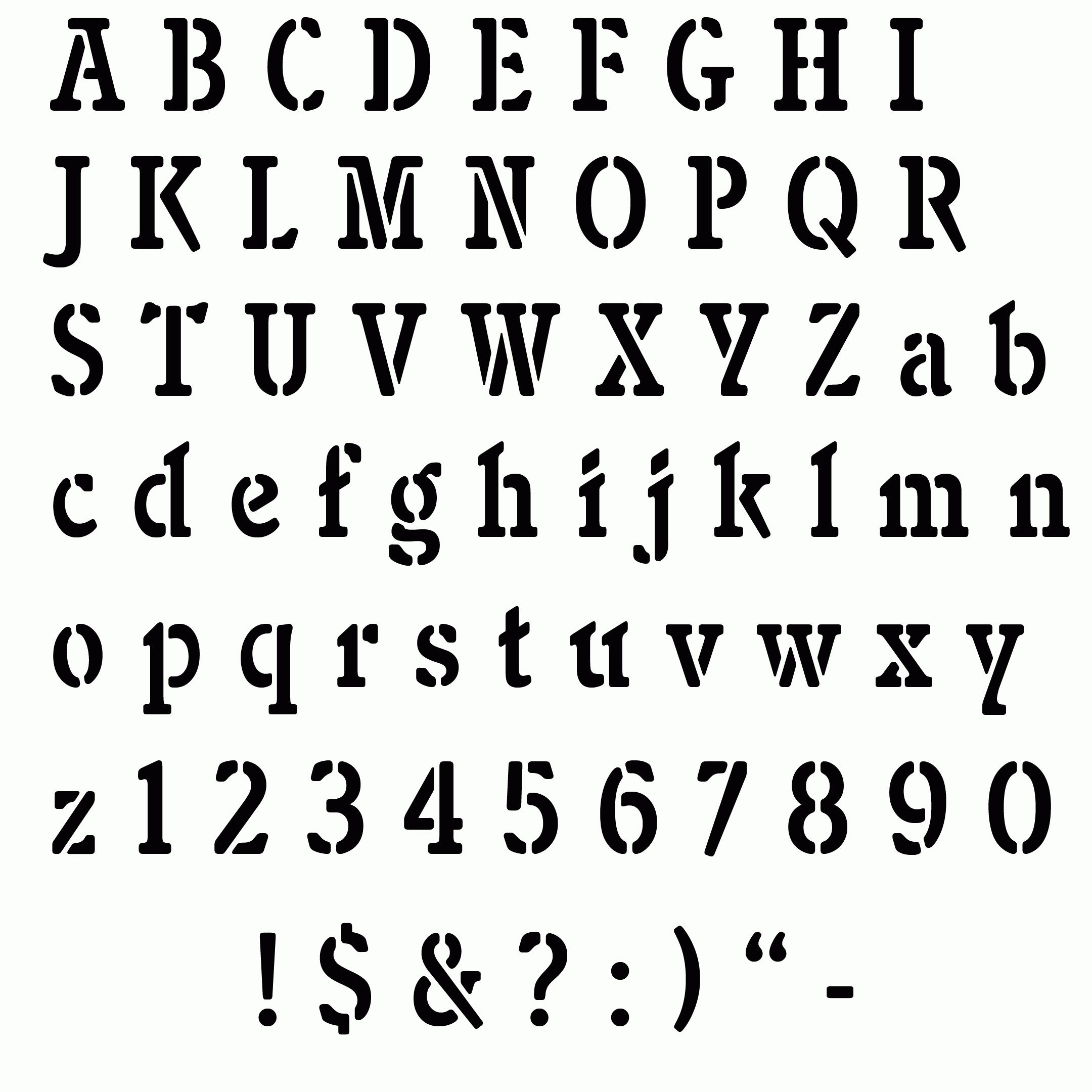 Free Alphabet Stencils Letter Stencils To Print Alphabet Stencils 