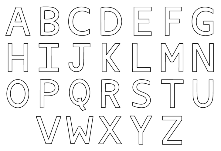Printable Coloring Alphabet Letters