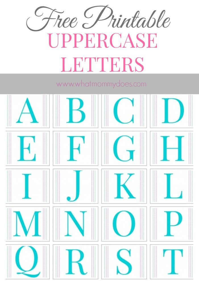 Free Printable Alphabet Letters A To Z LARGE Upper Case Templates