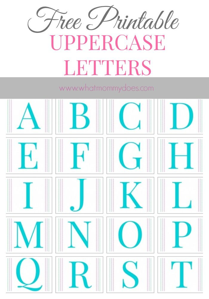 Free Printable Alphabet Letters A To Z LARGE Upper Case Templates 