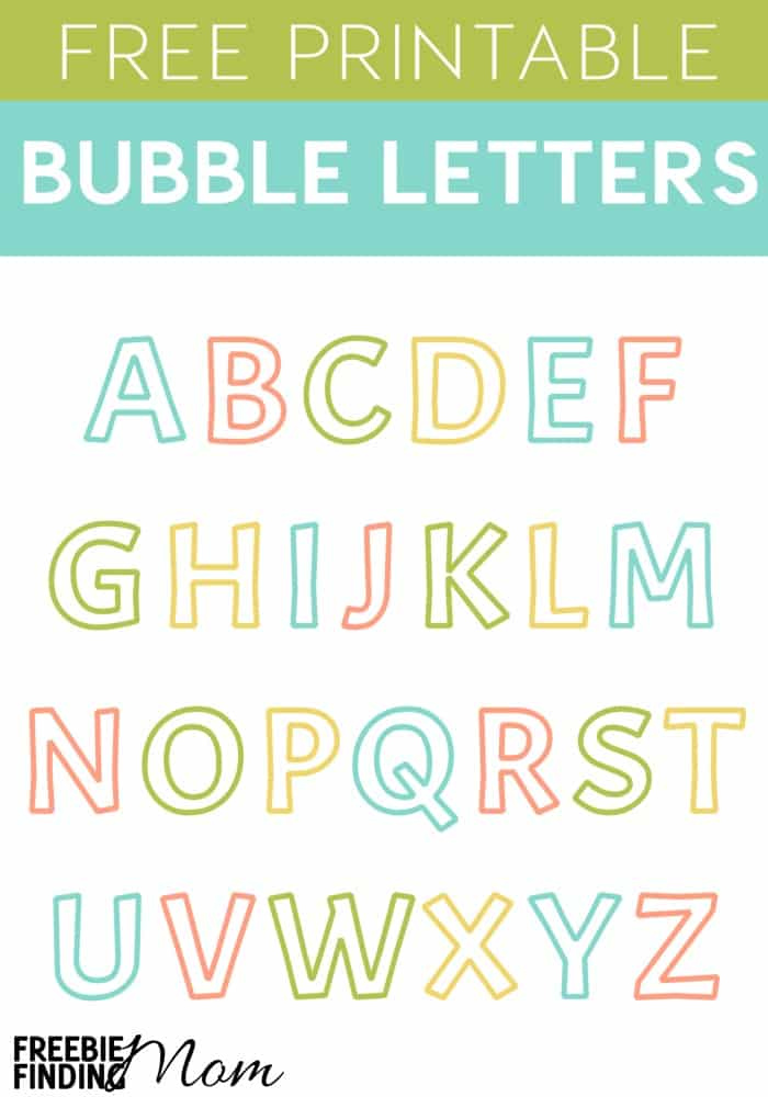 Printable Bubble Alphabet Letters