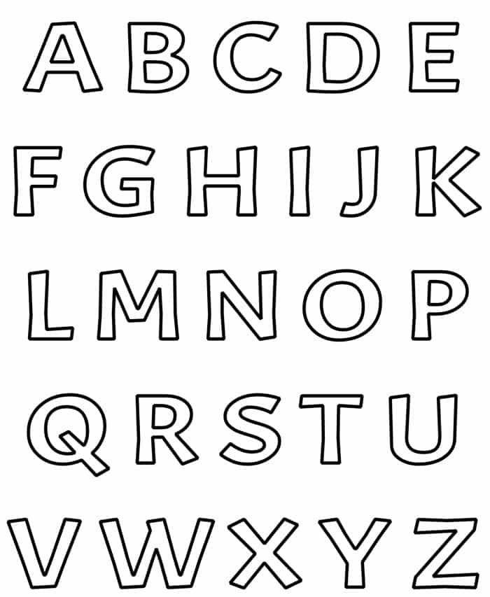 Alphabet Bubble Letters Printable