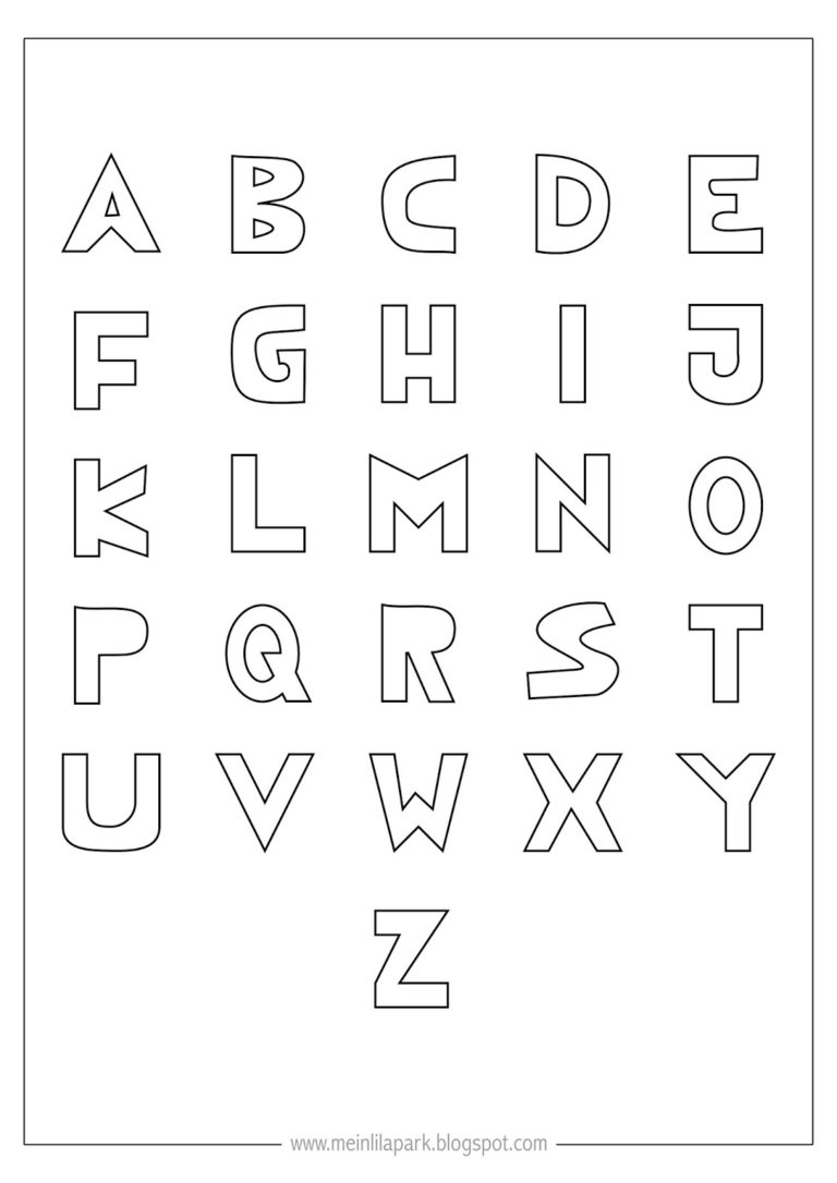 Free Printable Coloring Alphabet Letters Ausdruckbares Ausmal ...