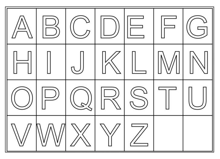 Alphabet Letters Printable Free A-Z Pictures