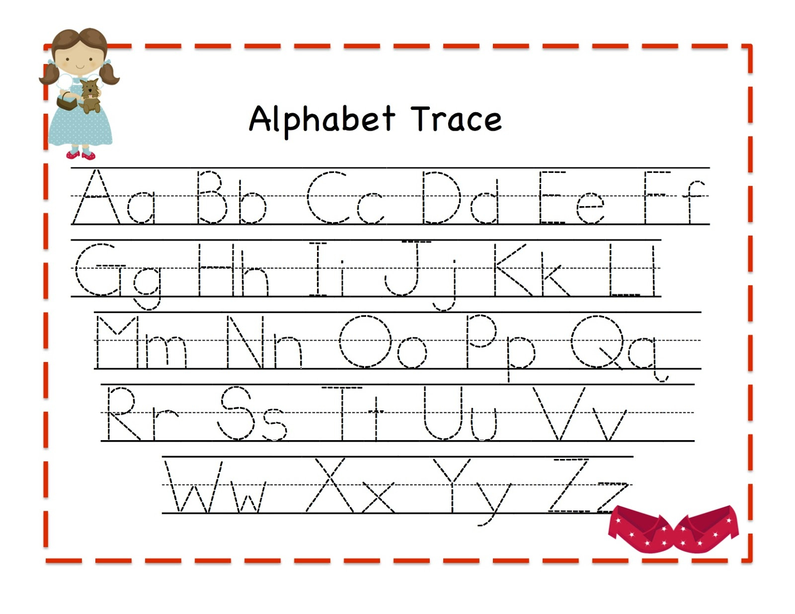 Free Printable Tracing Alphabet Letters Az TracingLettersWorksheets