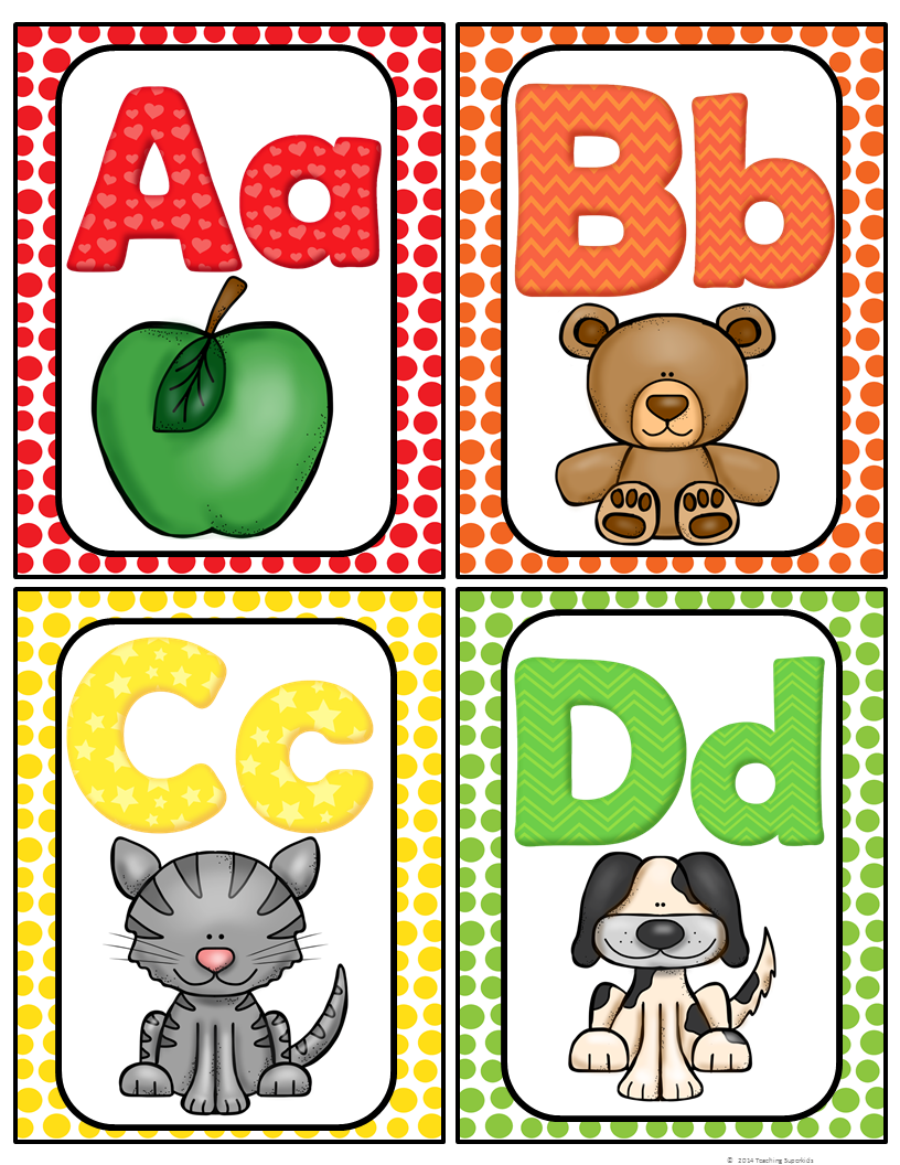 Here Is A Cute Set Of Alphabet Cards For Your Classroom They Can Be 
