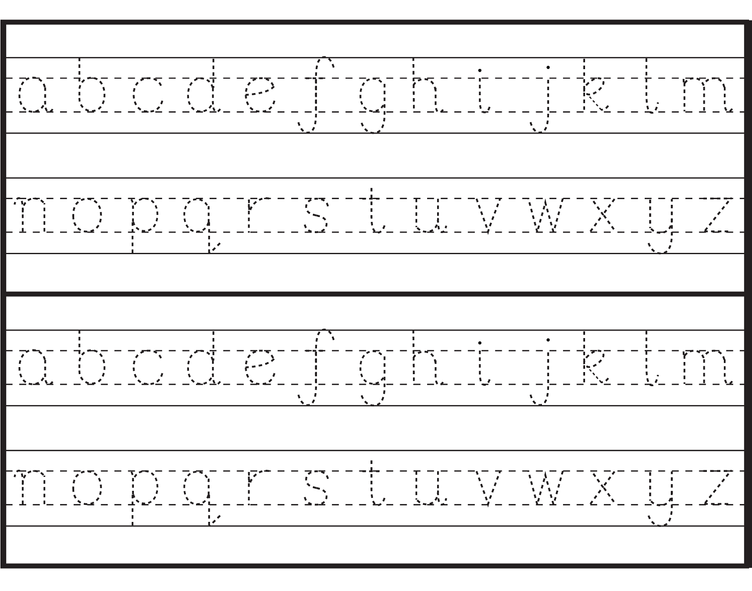 Tracing Alphabet All Various Theme Educative Printable