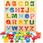 Wooden 26 Alphabet Letters ABC Puzzles Board For Toddlers 3 5 Years