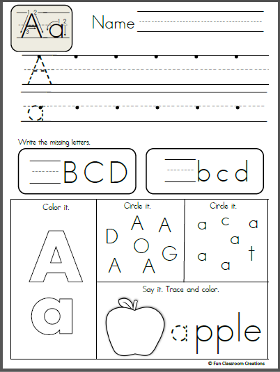 Writing The Letter A Worksheets 99Worksheets