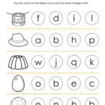 10 Printable Beginning Letters Worksheets For Kindergarten Preschool  Homeschool, Educational Printables   Etsy Intended For Printable Alphabet Kindergarten Worksheets