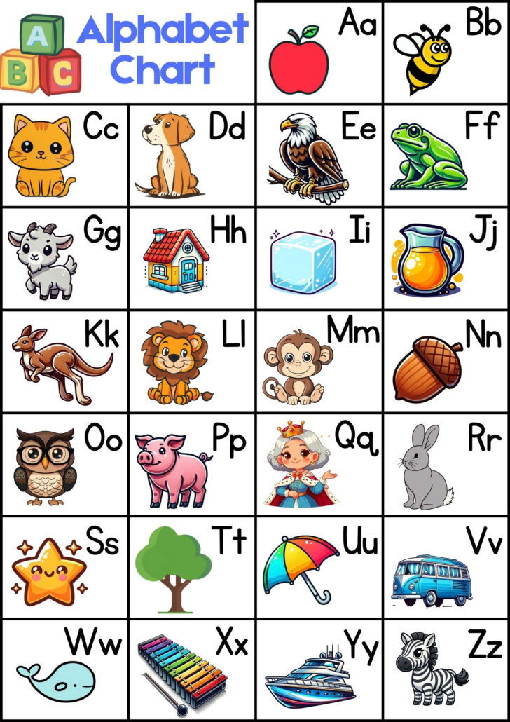 Alphabet Picture Chart Printable