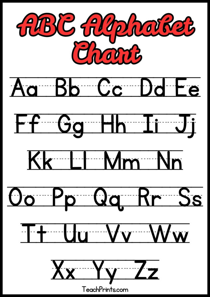 Free Printable Manuscript Alphabet Chart