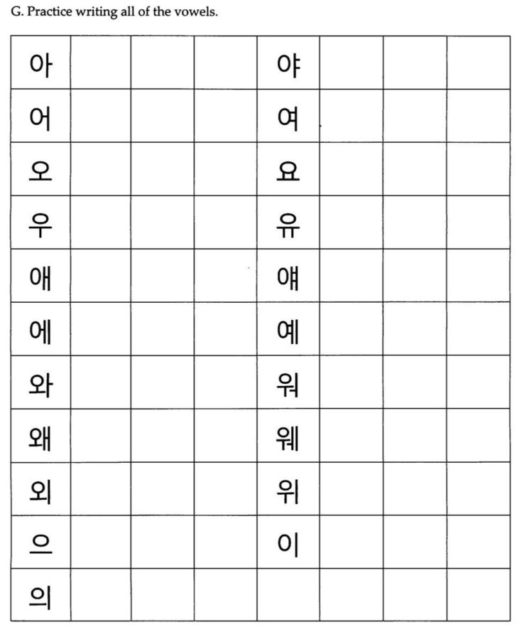 Printable Korean Alphabet Worksheets For Beginners