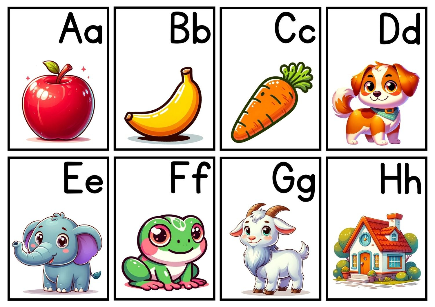 17 Free Alphabet Flashcards Sets (Printable) - Teach Prints inside Free Printable Alphabet Letters Upper and Lower Case with Pictures