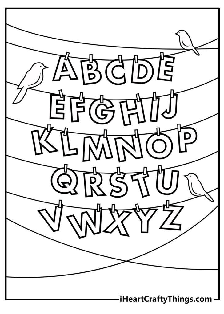 Free Printable Alphabet Coloring Pages For Adults