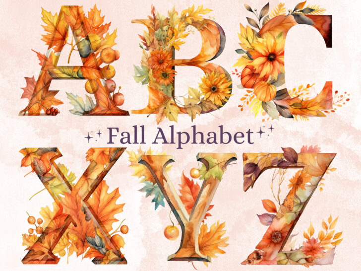 Printable Fall Alphabet Letters