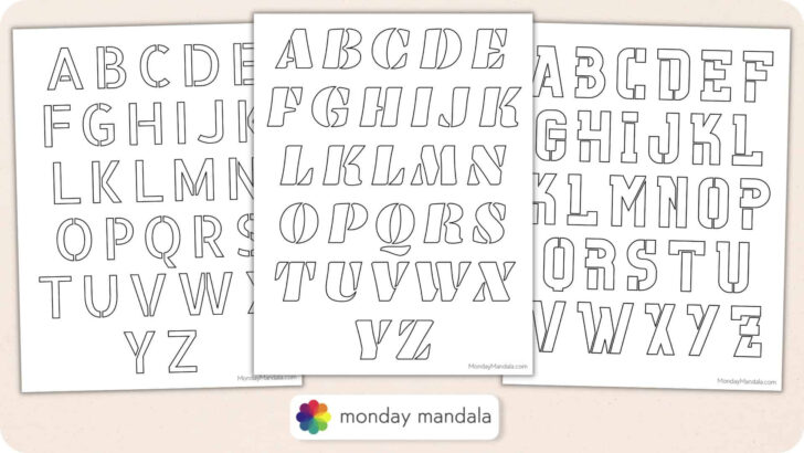 12 Inch Printable Alphabet Stencils