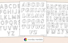 250 Letter & Number Stencils (Free Pdf Printables) with regard to Free Printable Stencil Alphabet Letters