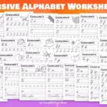 26 Cursive Alphabet Writing Worksheets From A To Z | Mrs. Merry Inside Cursive Writing Alphabet Worksheets Printable