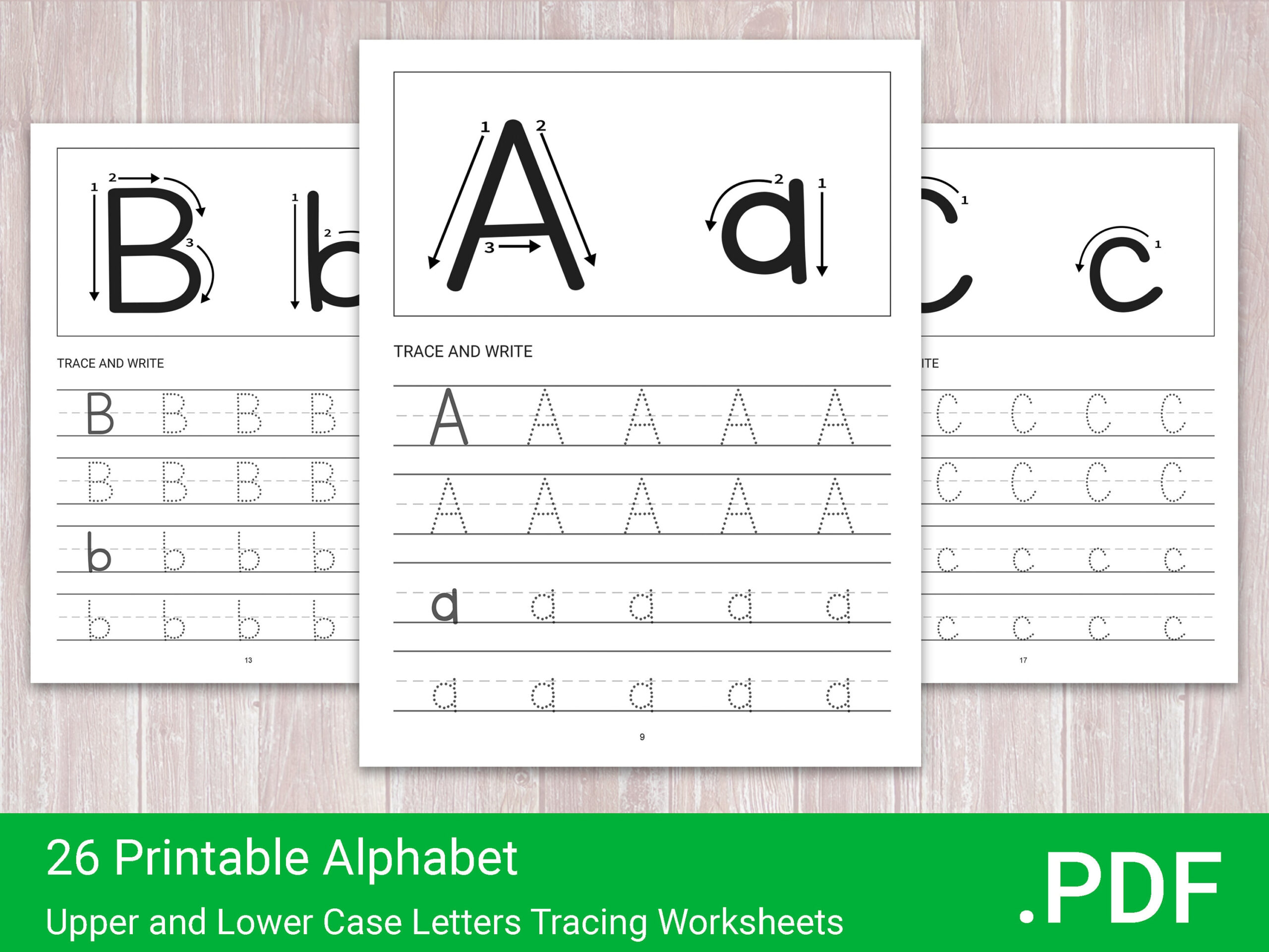 26 Printable Alphabet Upper And Lower Case Letters Tracing in Capital And Lower Case Alphabet Printable