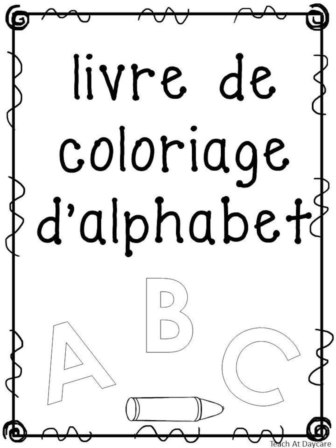 27 Printable French Alphabet Coloring Book Worksheets. Preschool-Kdg Phonics. - Etsy Hong Kong regarding French Alphabet Worksheets Printable