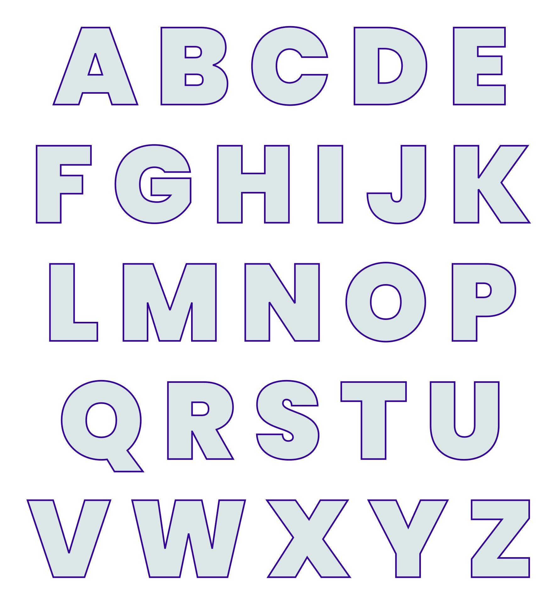 3 Inch Alphabet Letters - 12 Free Pdf Printables | Printablee for Free Printable 3 Inch Alphabet Letters