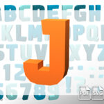 3D Alphabet J   Cut Fold Glue Regarding Printable 3D Alphabet Letters