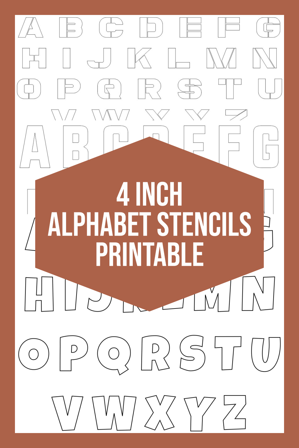 4 Inch Alphabet Stencils - 10 Free Pdf Printables | Printablee with regard to Free Printable 4 Inch Alphabet Letters