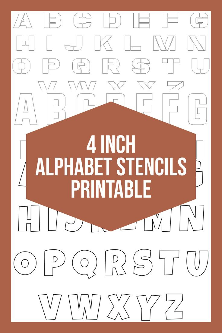 4 Inch Alphabet Stencils Printable | Free Printable Letter intended for 4 Inch Alphabet Stencils Printable