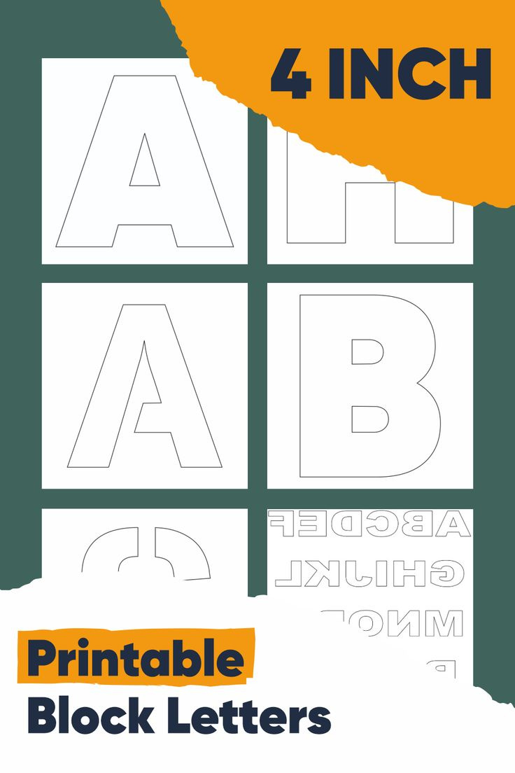 4 Inch Block Letters - 13 Free Pdf Printables | Printablee throughout Free Printable 4 Inch Alphabet Letters