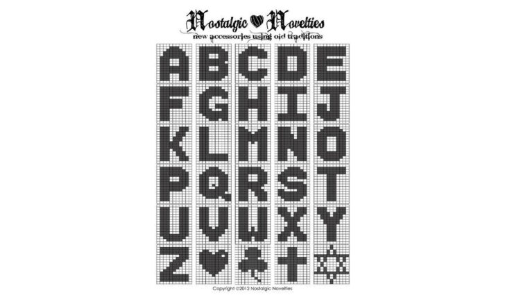 Free Printable Filet Crochet Alphabet Patterns