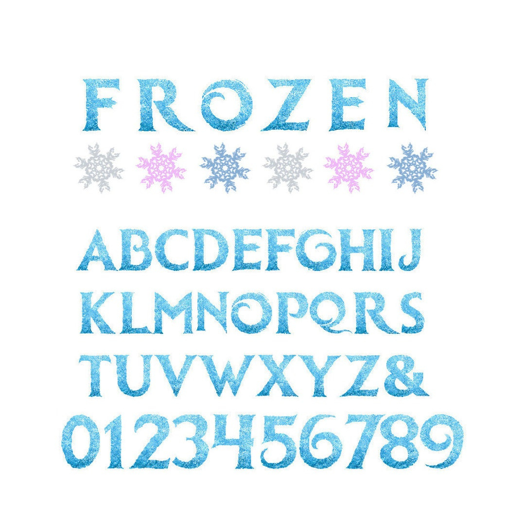 5&amp;#039;&amp;#039; Frozen Alphabet Clipart Printable Frozen Letters &amp;amp; Numbers for Frozen Alphabet Letters Printable