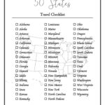 50 Us States Checklist   Etsy Australia For List Of States In Alphabetical Order Printable