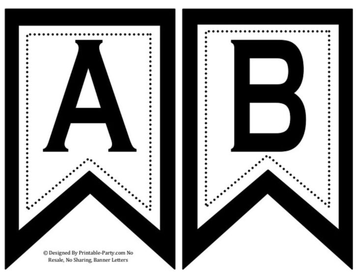 Printable Black Alphabet Letters