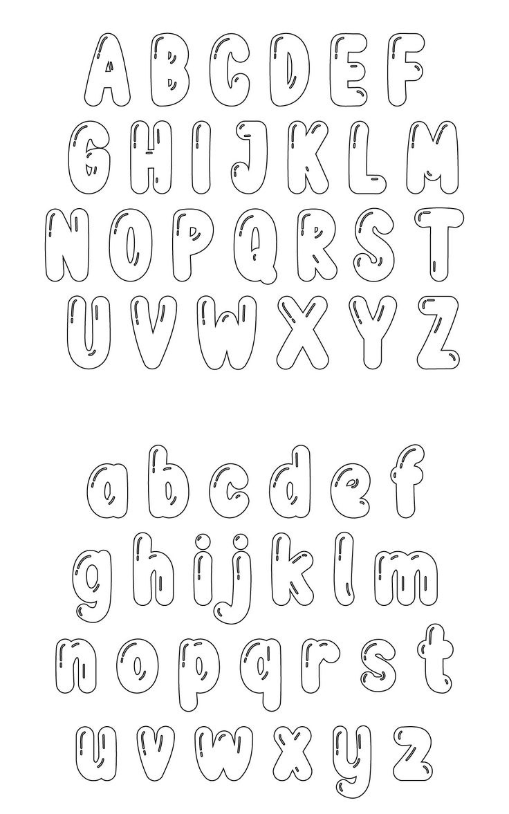 6 Inch Bubble Letters - 20 Free Pdf Printables | Printablee in Free Printable 6 Inch Alphabet Letters