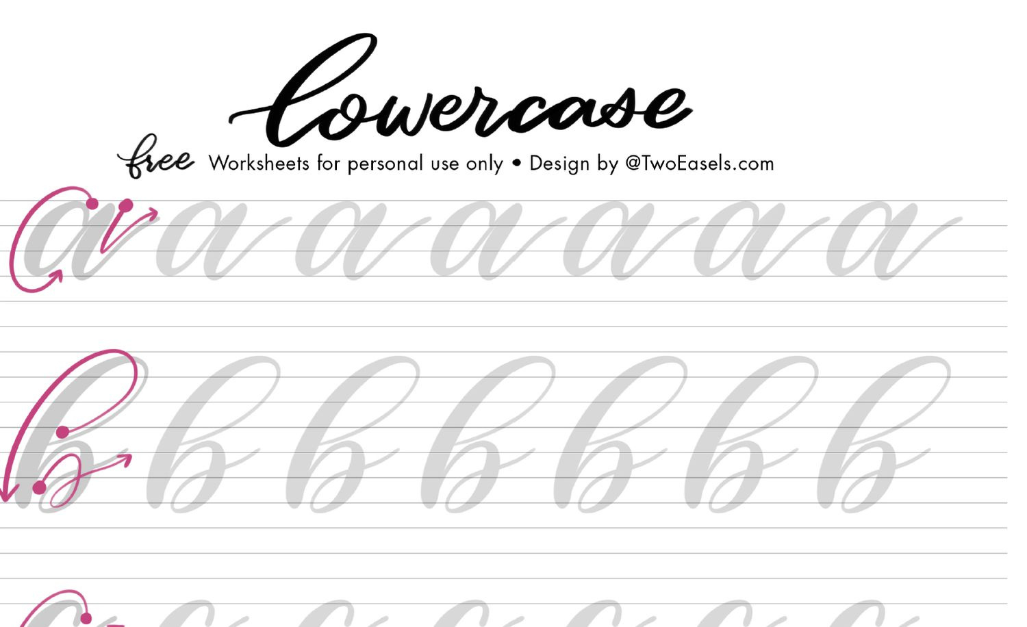 7 Free Hand Lettering Worksheets For Practice with regard to Free Printable Calligraphy Alphabet Worksheets