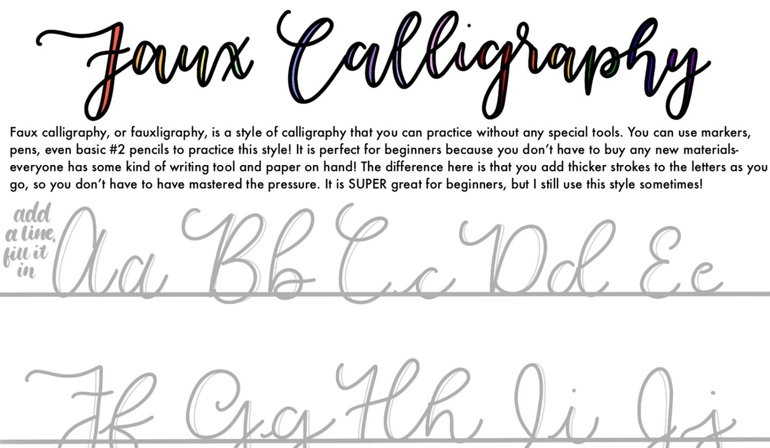 9 Free Calligraphy Practice Sheets regarding Calligraphy Alphabet Printable Worksheets