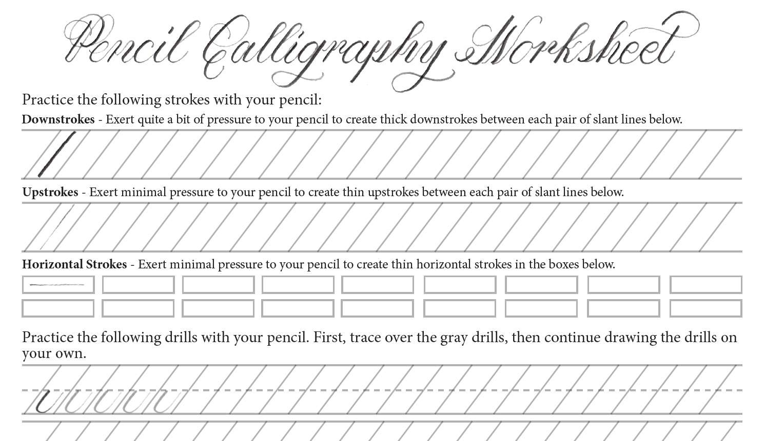 9 Free Calligraphy Practice Sheets throughout Calligraphy Alphabet Practice Sheets Printable Free