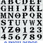 9 Inch Large Letter Stencils Alphabet Stencils Reusable Stencil With Large Printable Alphabet Stencils