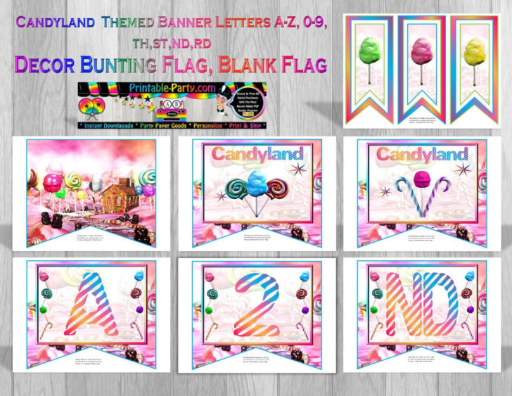 Candyland Theme Alphabet Candyland Letters Printable