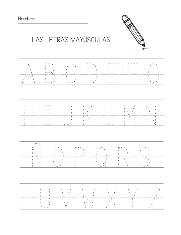 Free Printable Free Spanish Alphabet Worksheets