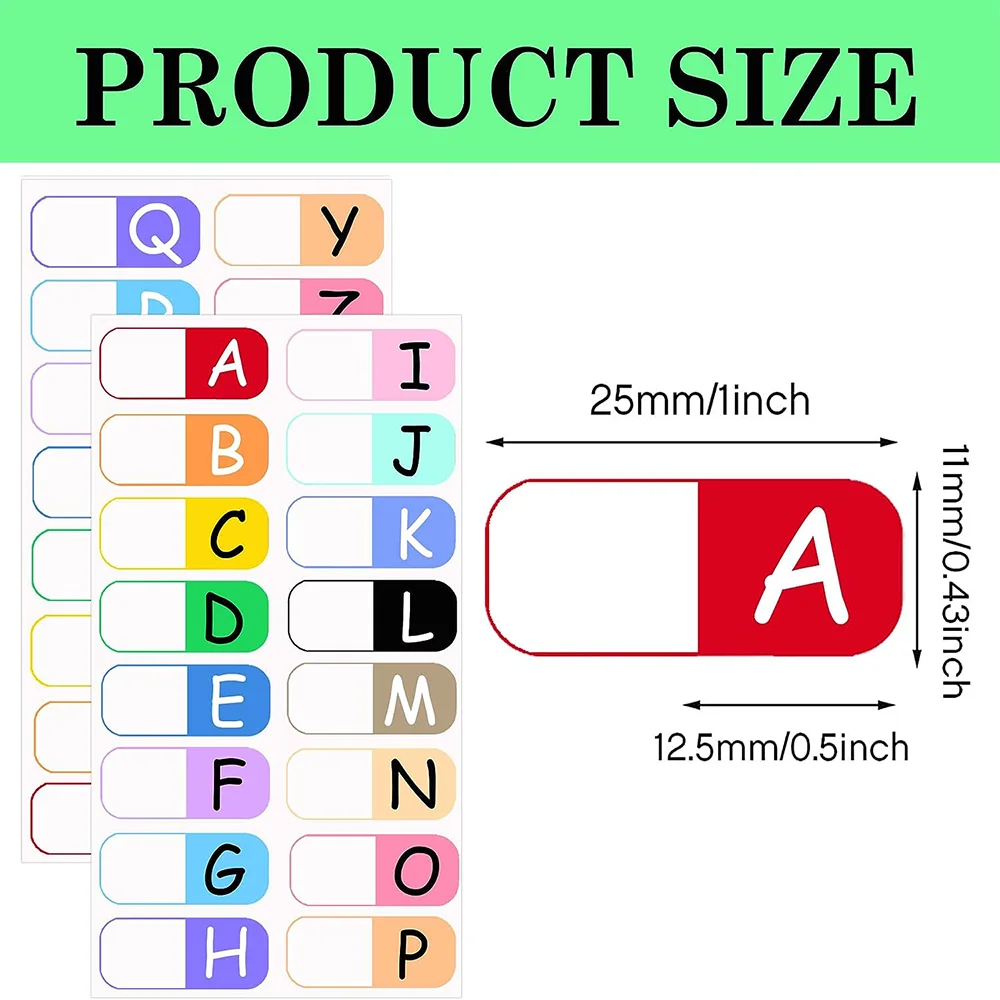 A To Z 26 Letters Index Labels Multicolor Alphabet Tabs 3 Ring Binders Notebook Classify Files Contents Page Address Book Folder - Aliexpress throughout Alphabet Letter Tabbings Printable