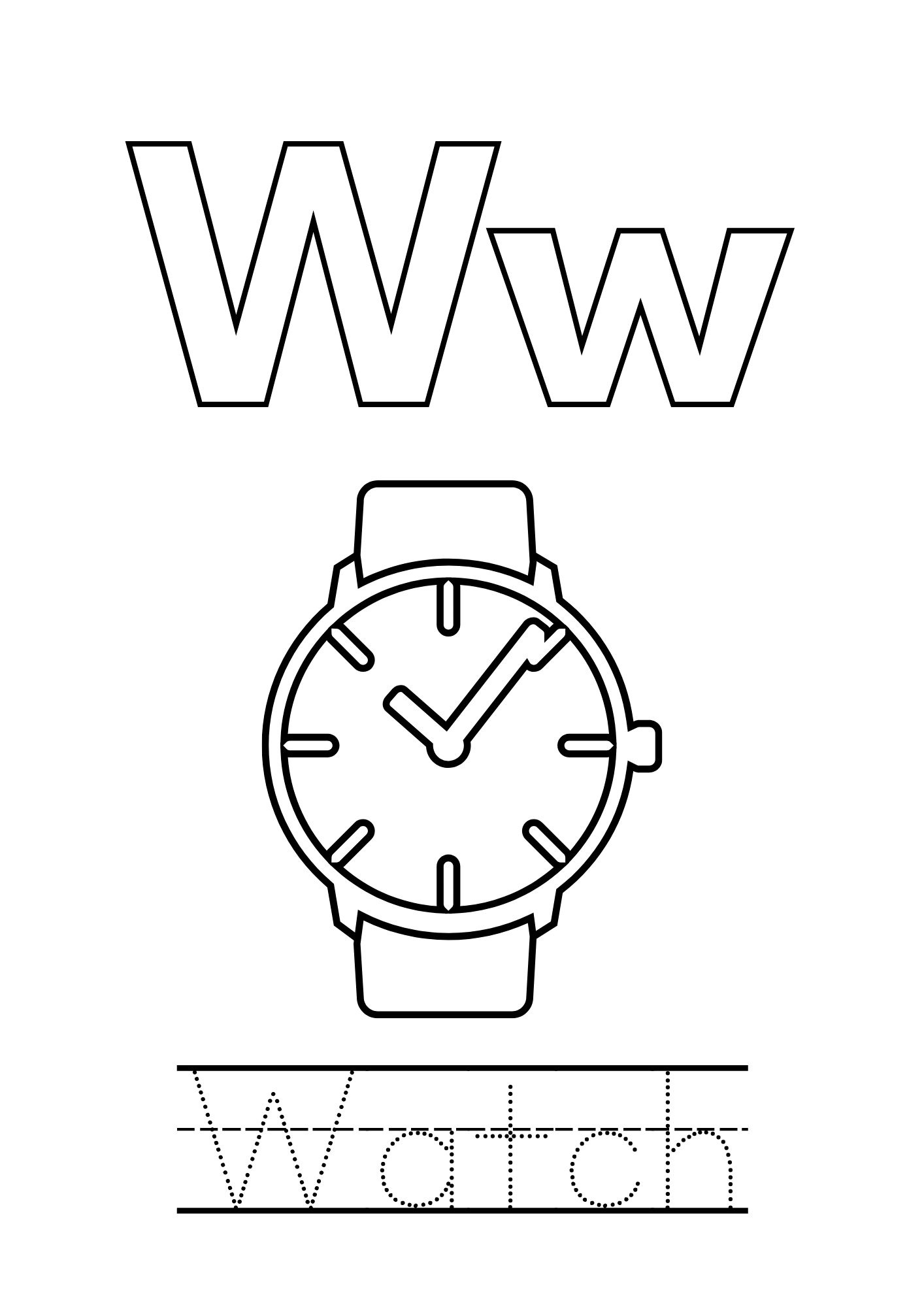 A-Z Pdf Tracing And Coloring Book - Lemon And Kiwi Designs regarding Free Printable Alphabet Watches