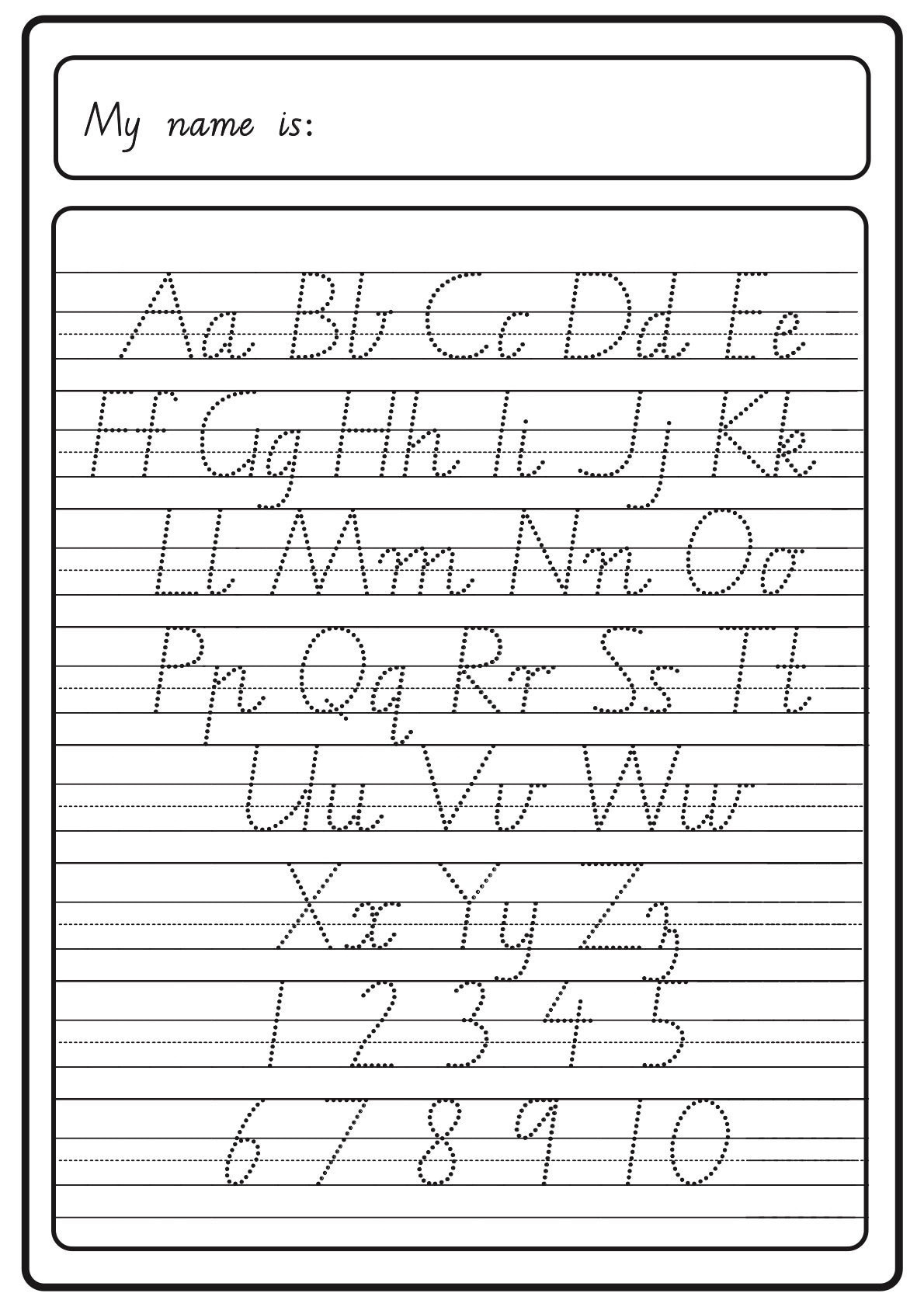 Abc 123 Victorian Handwriting Alphabet Number Practice - Etsy with Victorian Cursive Alphabet Printable