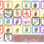 Abc Asl Flashcards Digital, Sign Language, Printable, Alphabet   Etsy For Asl Alphabet Printable Flashcards